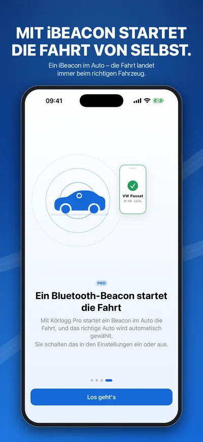 Einführung: Ein Bluetooth-Beacon im Auto startet die Fahrt