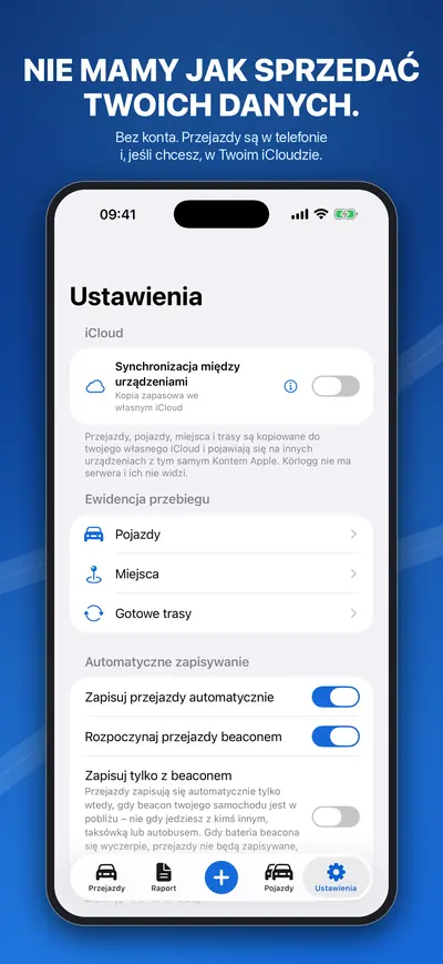 Ustawienia: synchronizacja we własnym iCloud